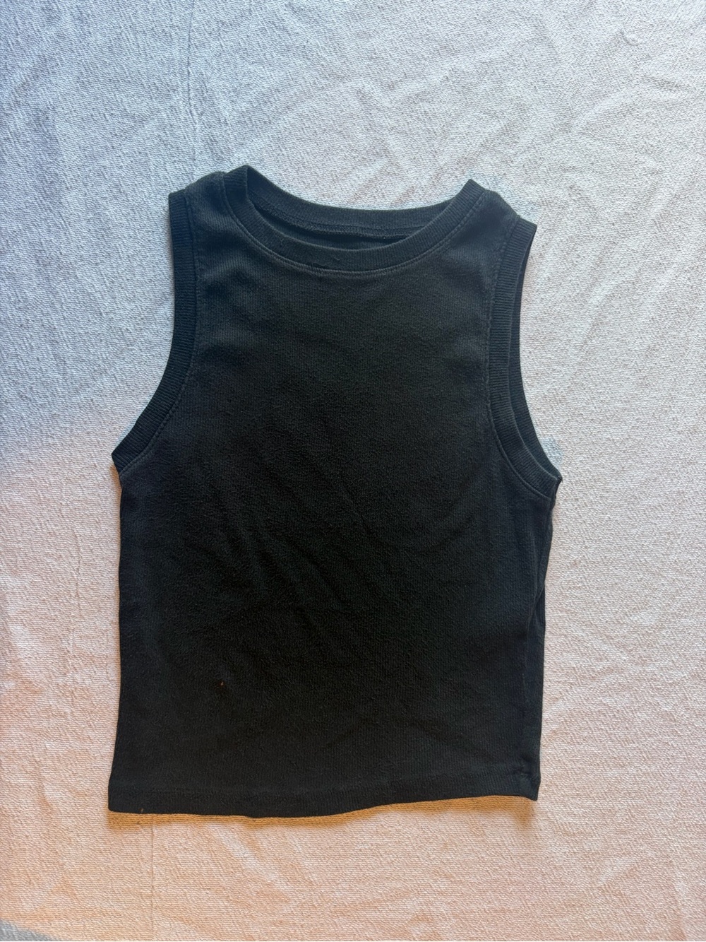 Hollister Black Ribbed Crewneck Tank Top - Women's